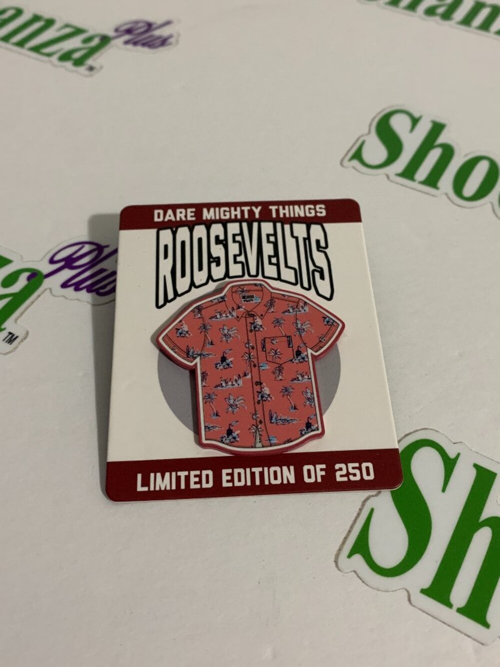 RSVLTS Hat Pin SDCC 2024 Exclusive Pink Tropical Shirt Limited Edition #246/250